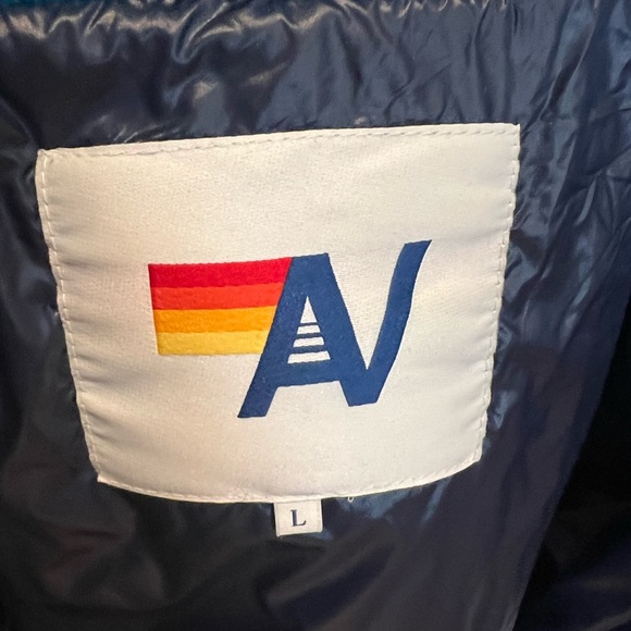 Aviator nation, color block, Luxe Apres puffer jacket, glossy navy, size large - Picture 4 of 5